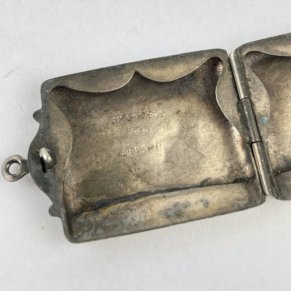 Antique Solid Silver Stamp Case Albert Ernest Jenkins 1913