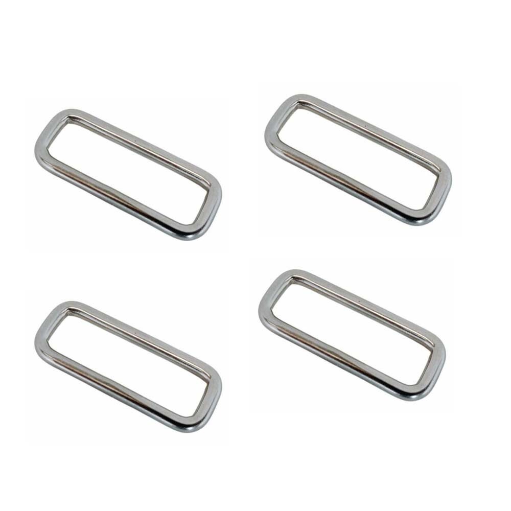 4 Pcs Stainless Steel 304 Mil Spec 3/16" "x 2" Rectangular Ring Rectangle Link