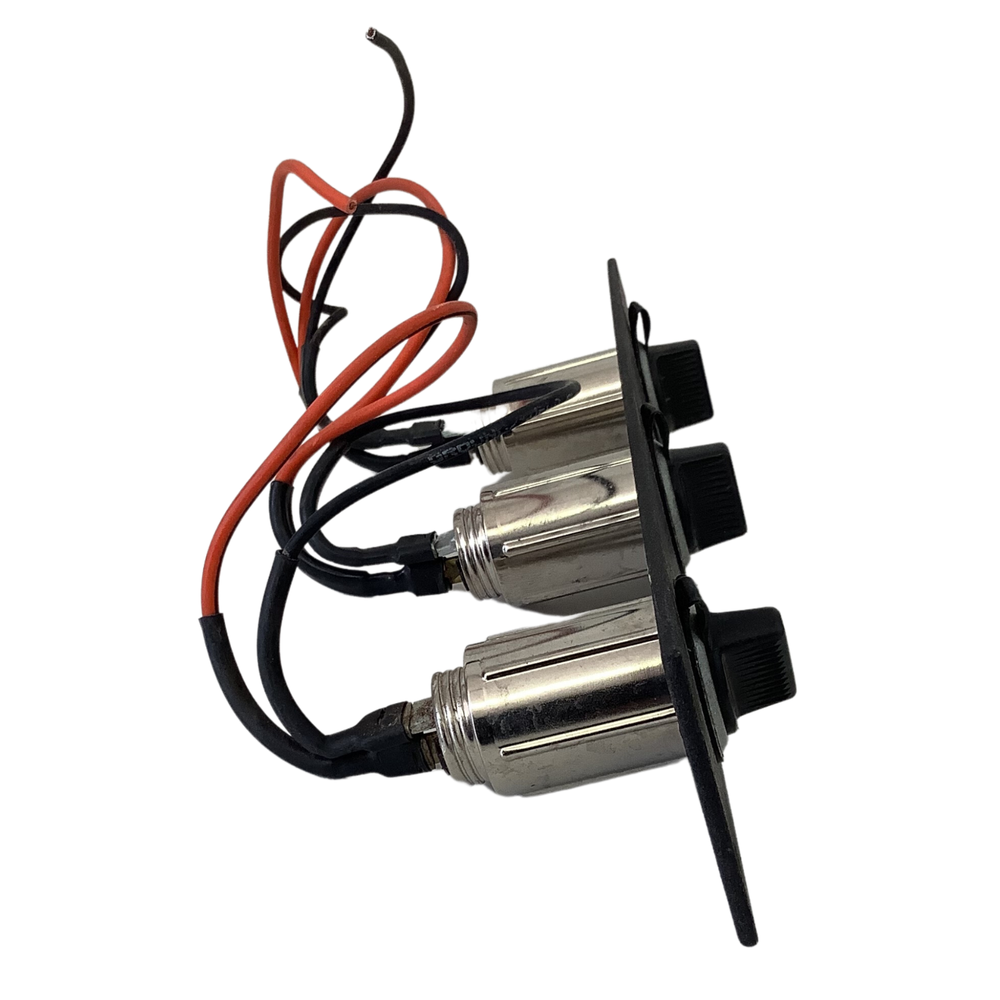 Police Center Console 12 Volt Multi Socket Hardwired Outlet w/ Socket Covers #1