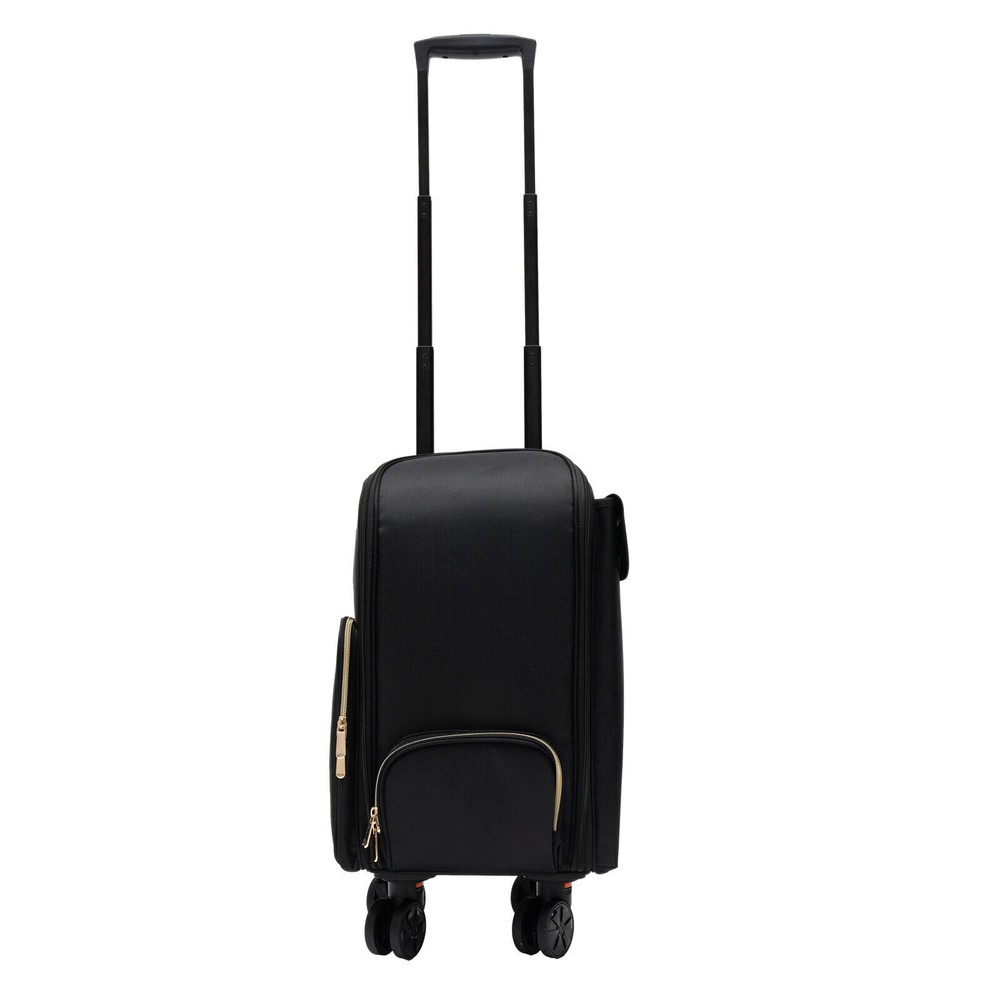 Professional Makeup Case Rolling Makeup Train Case Cosmetic Storage Organizer US