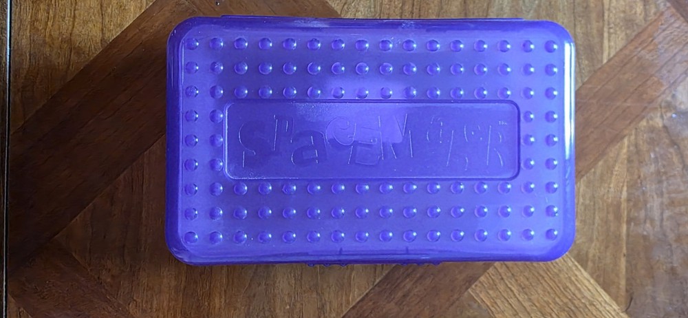 Vintage Y2K Spacemaker Pencil Box Plastic Storage Case X1