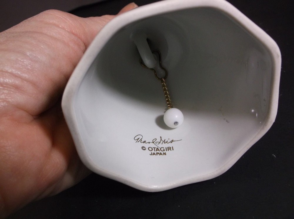 Otagiri Iris pattern ceramic bell