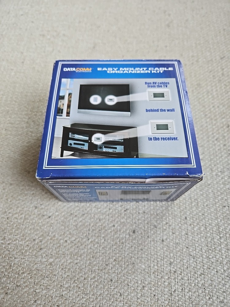DataComm Easy Mount Cable Organizer Kit (50-3338-WH-KIT) New