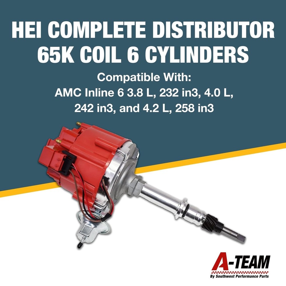 Slant-6 HEI Distributor - Red Cap, 6...