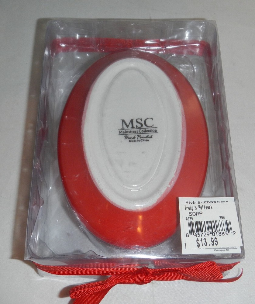 Decorative Bar Hand Soap Monogram Initial Letter "S" with Soap Dish