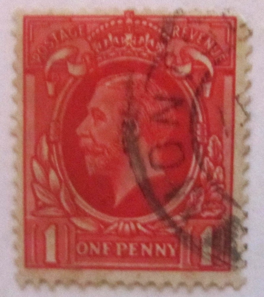 King George V 1d Red