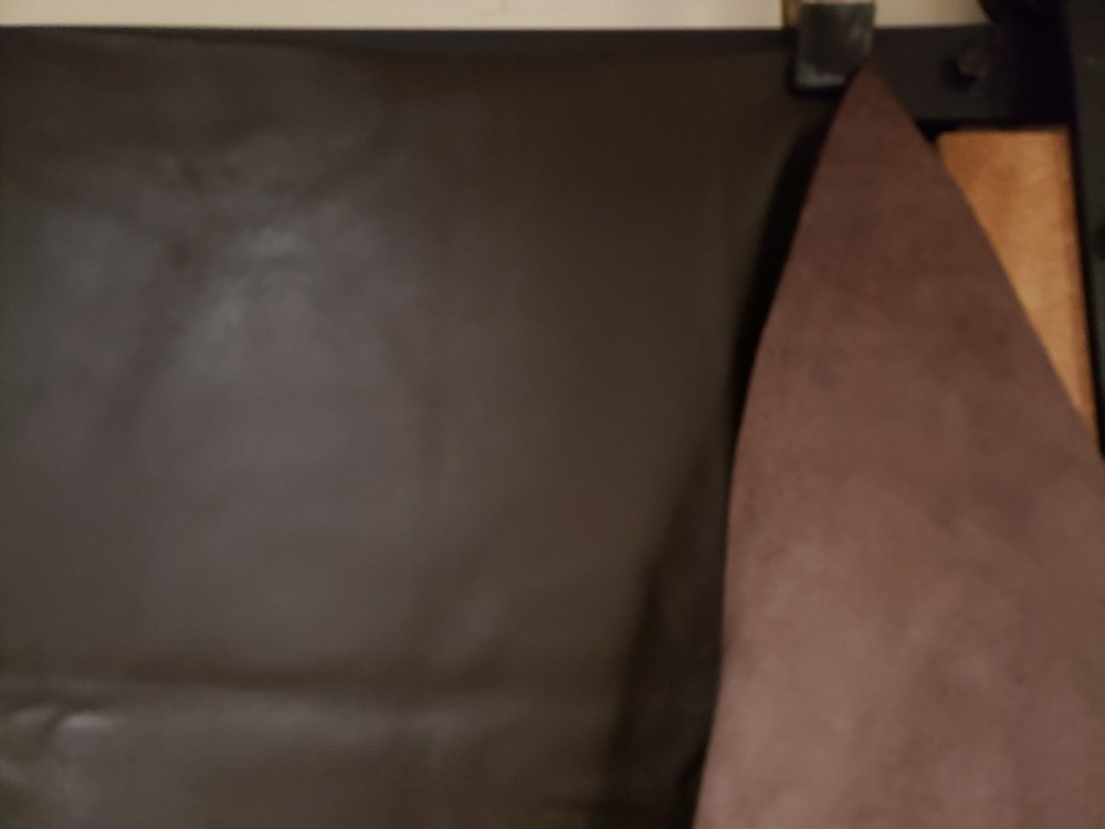 Dark Brown Thick Leather Hide 43" x 76"