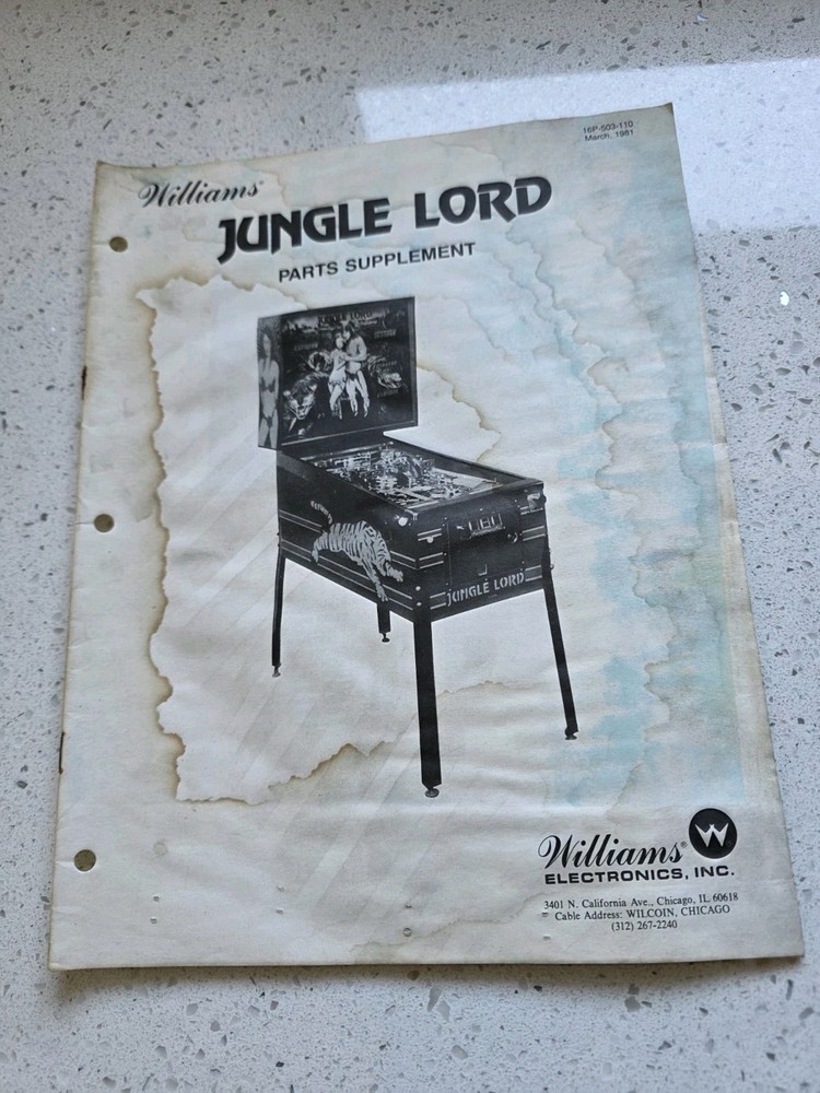 Williams Jungle Lord Manual