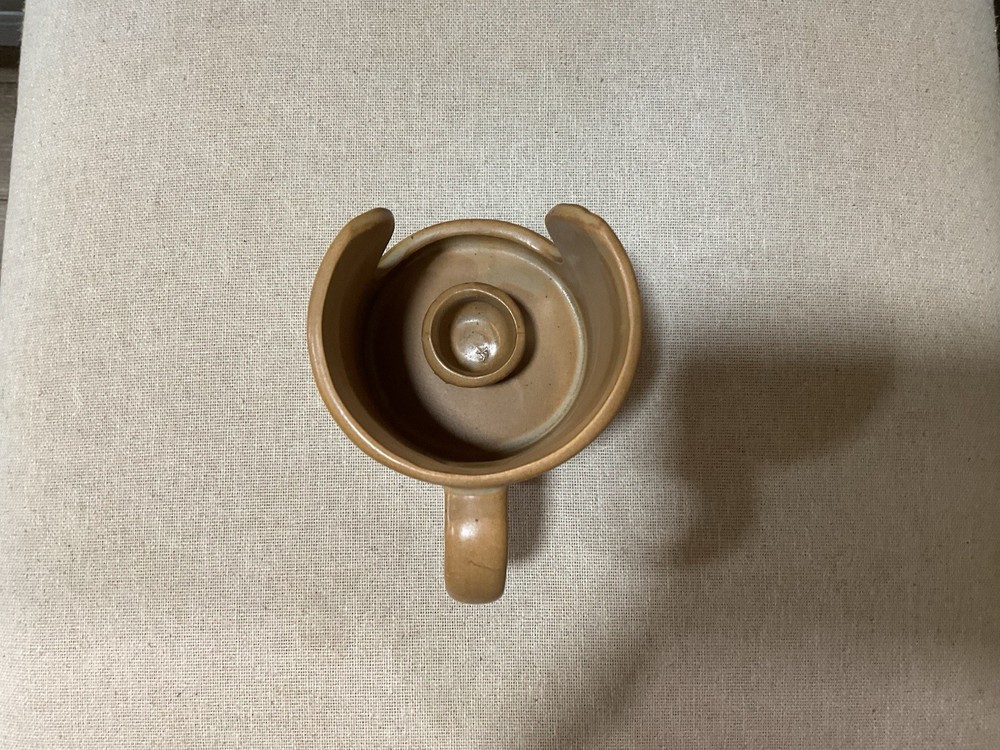 Ceramic Pottery Half Cup/Mug Candle Holder