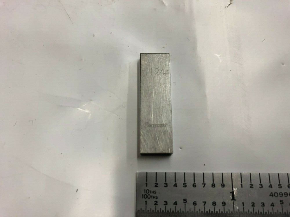 .124 Starrett Rectangular Steel Gage Gauge Block.