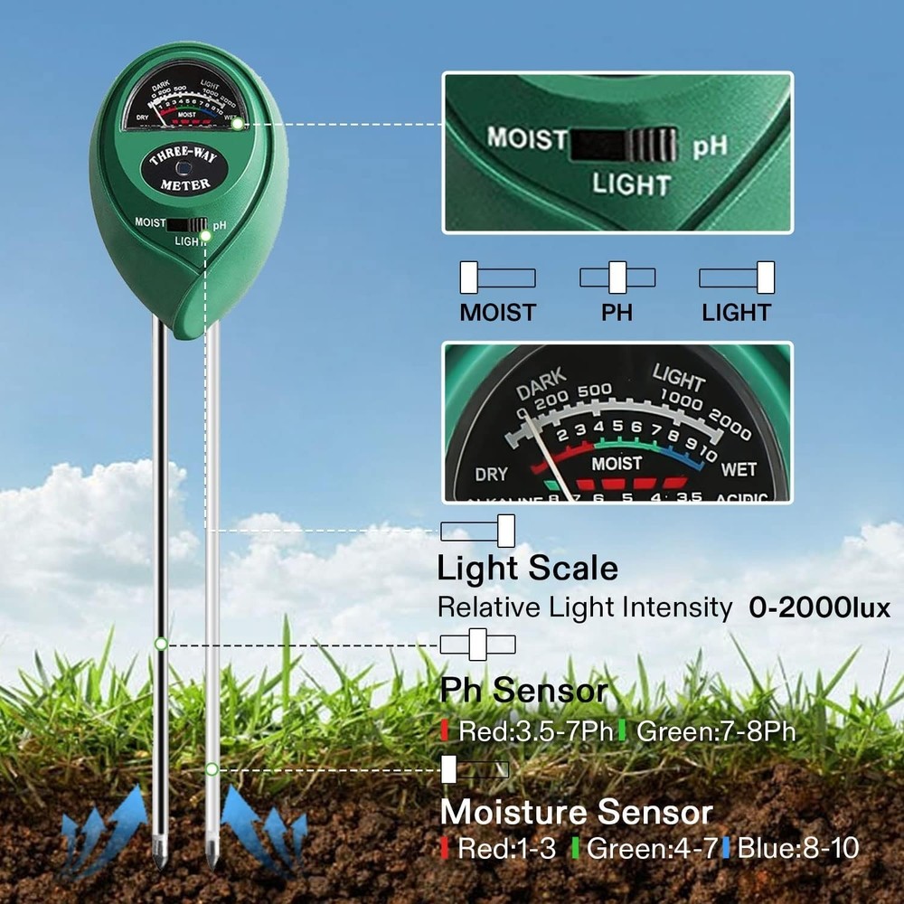 Soil Tester 3-in-1 Green 10