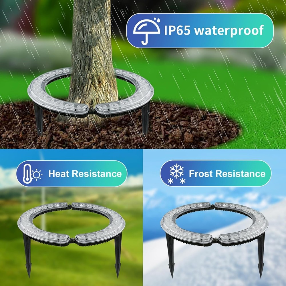 32 LED Solar Landscape Tree Lights 12W
