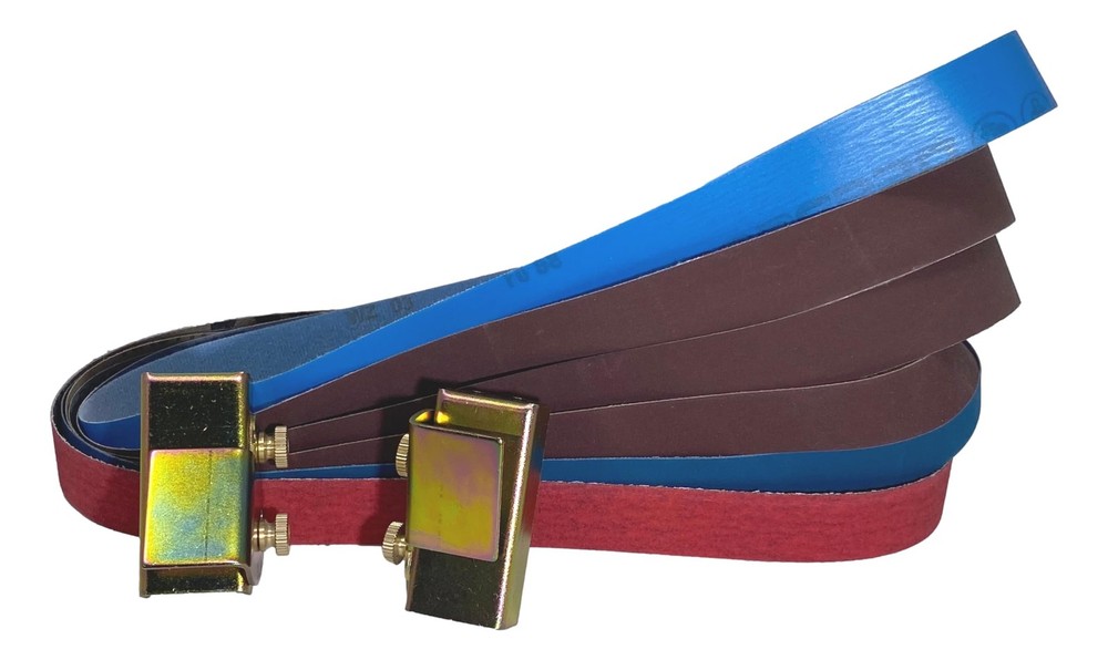 1" x 30" Knife Sharpening Combo Pack - Includes 2 Angle Guides + 6 Grit Belts