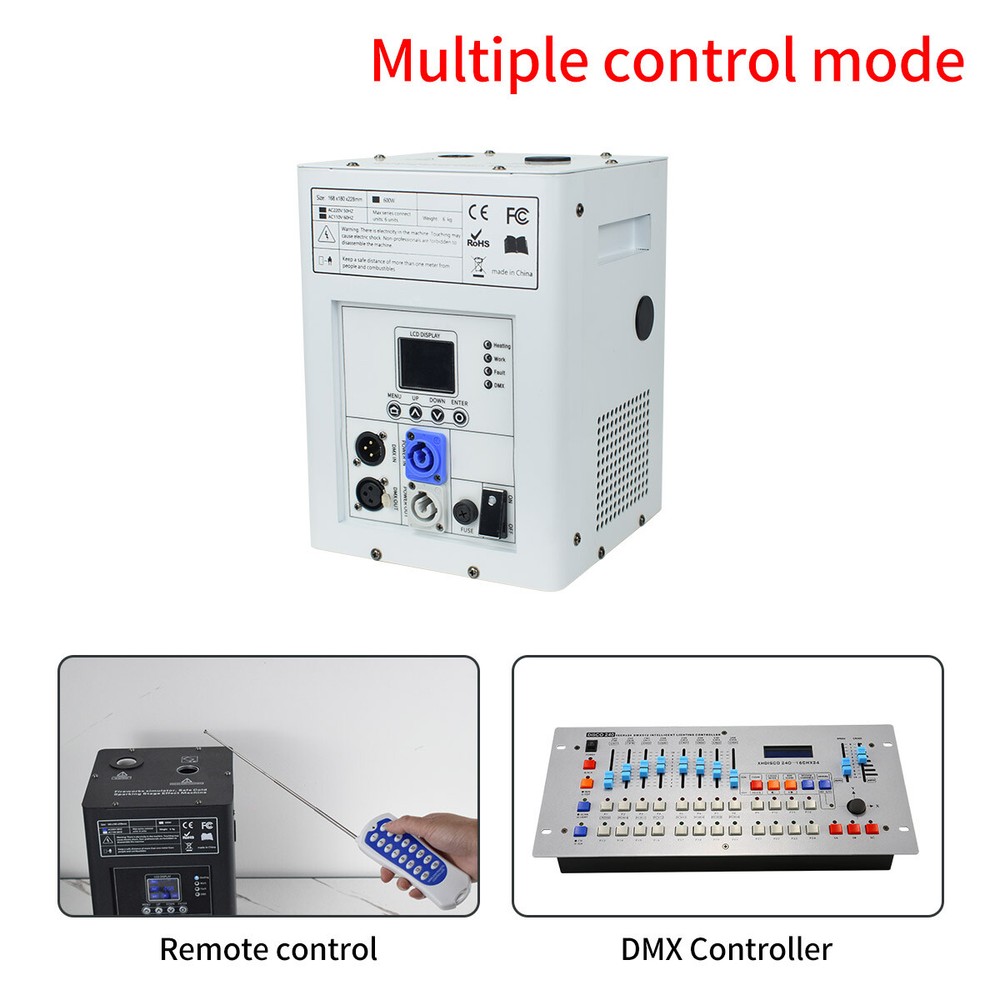 2X Cold Spark Machine DMX512 Spark Firework Machine with Flight Case White