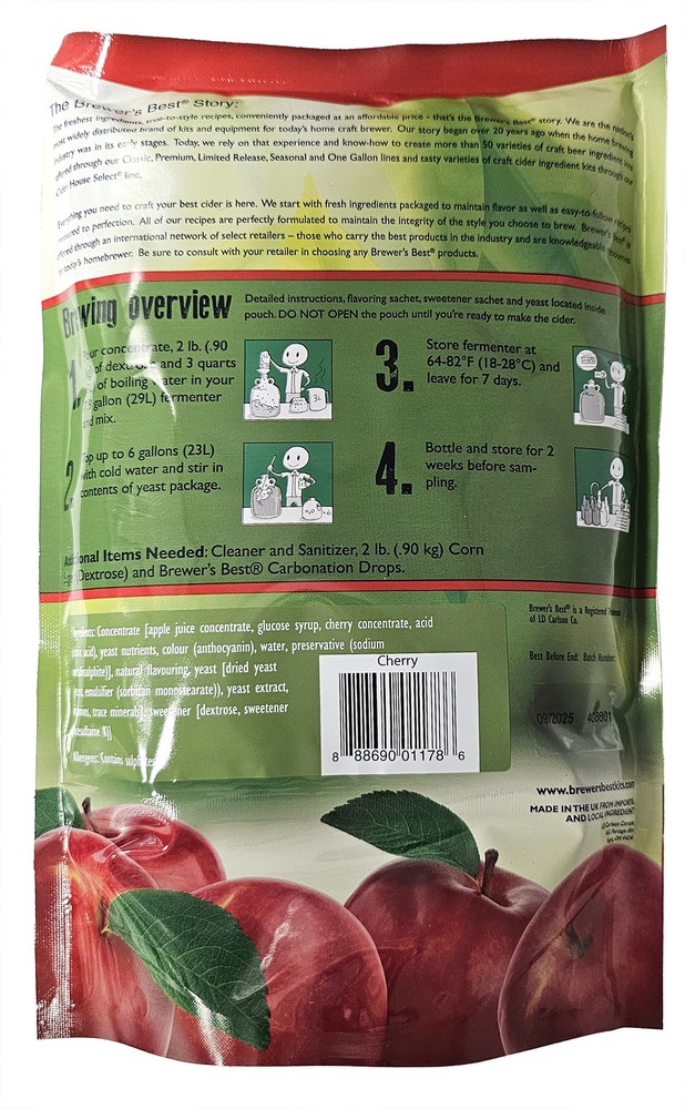 Gluten Free Cider House Select Cherry Cider Making Kit
