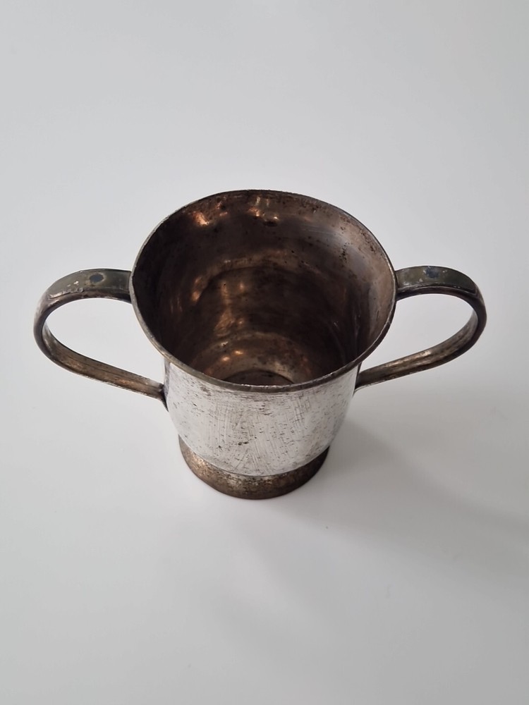 Antique Silver Plate - Two Handled Cup / Tankard
