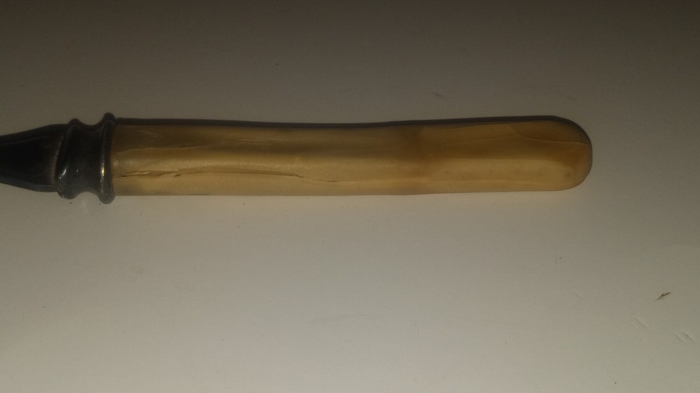 Antique Silver & Pearl Serving Fork