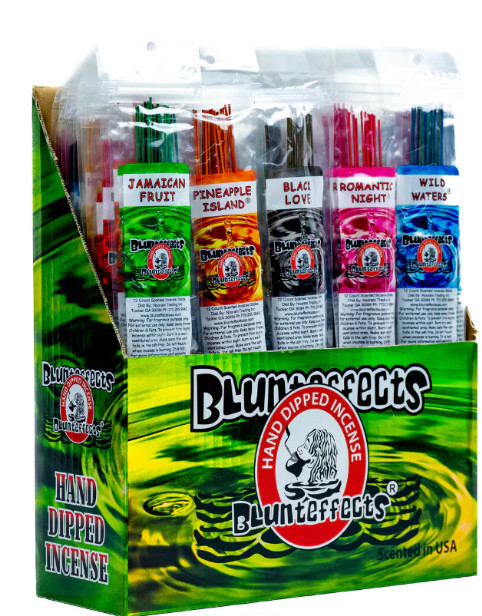 Blunteffects Incense Sticks 72 Pack Display 11” Hand Dipped Assorted