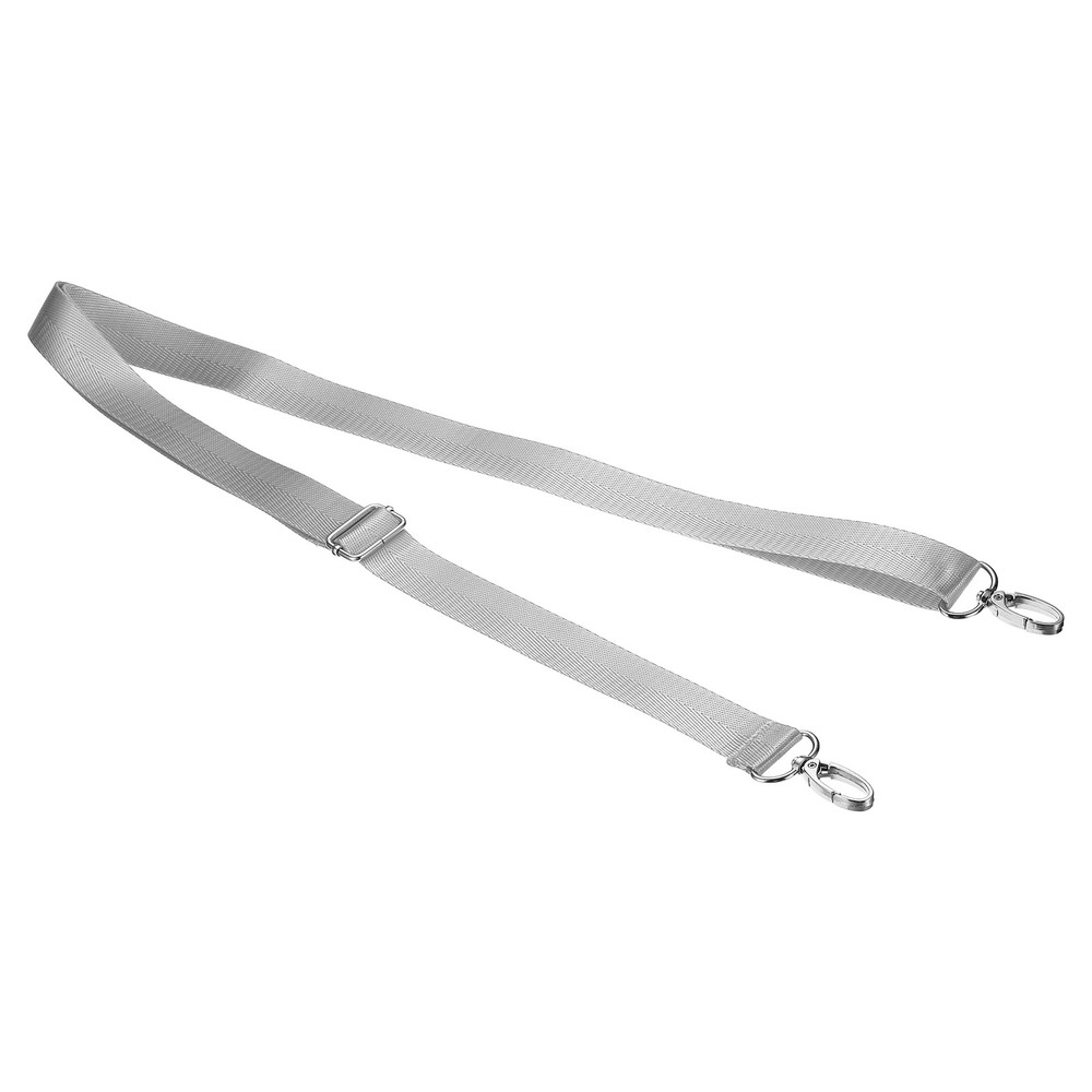 59" Shoulder Strap, 0.98" Width Adjustable Strap with Swivel Hooks, Grey