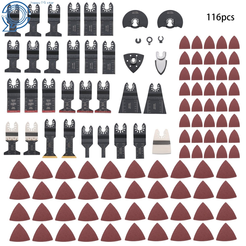104 PIECES MULTITOOL CUTTING BLADES QUICK RELEASE OSCILLATING SAW BLADES