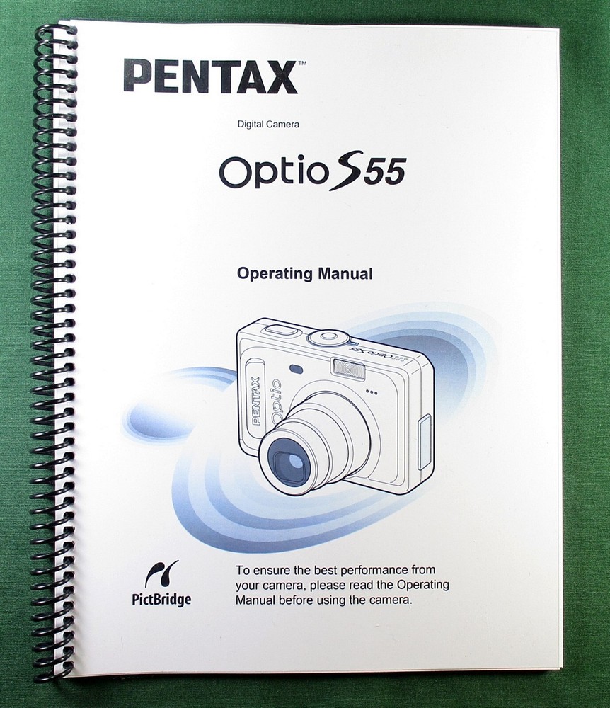 Ricoh Optio S55 OPerating Manual: 148 Pages & Protective Covers!