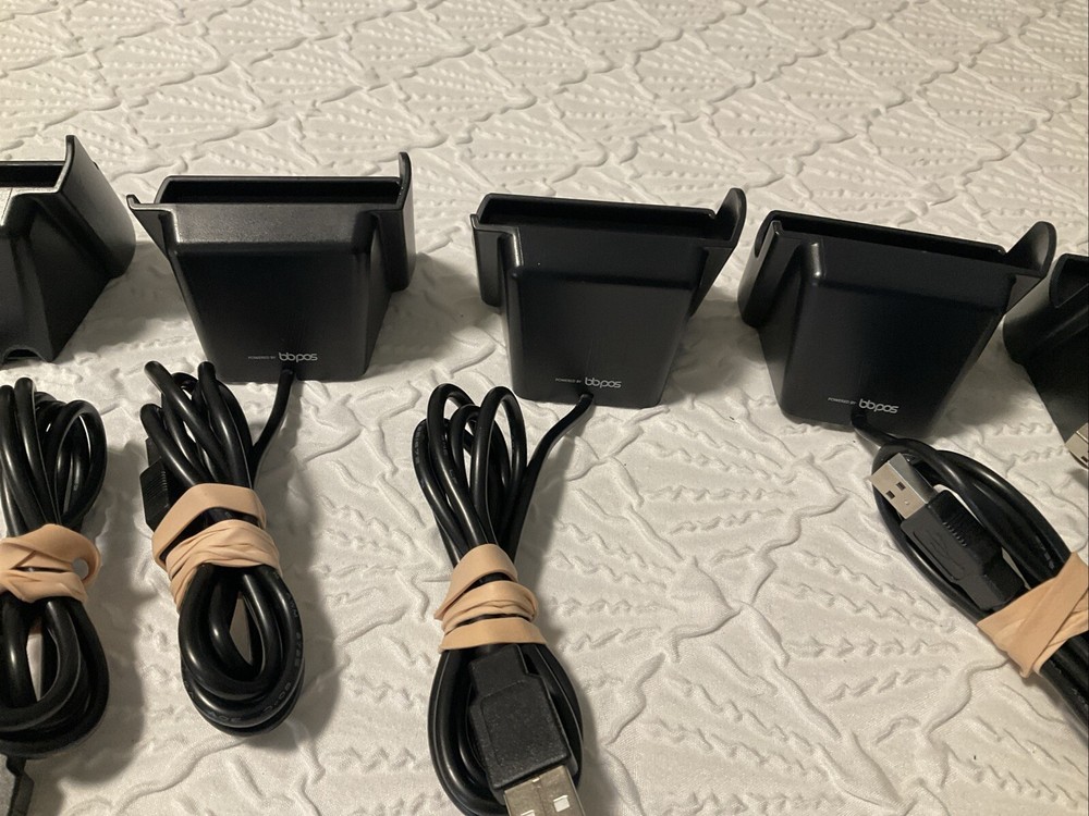 5 units - BBPOS Chipper Card Reader ACS20 Charging Dock Station *TESTED WORKING*