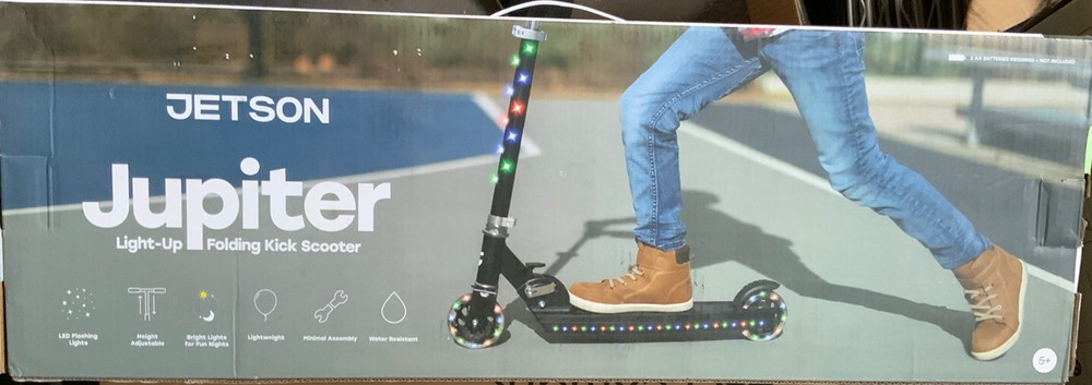 ✅ Jetson Jupiter Light Up Folding Kick Scooter - Distressed Box
