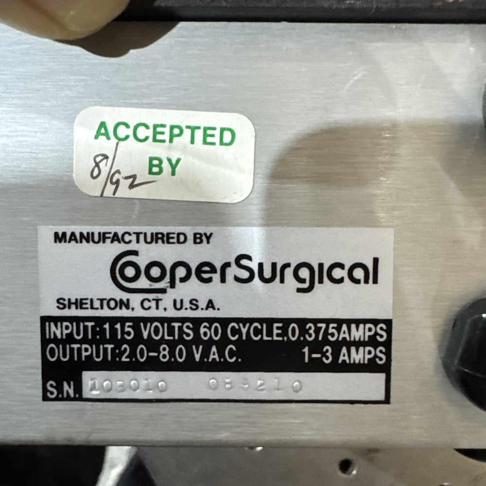 Frigitronics Power Supply 115V Input, 2.0-8.0 V.A.C Output