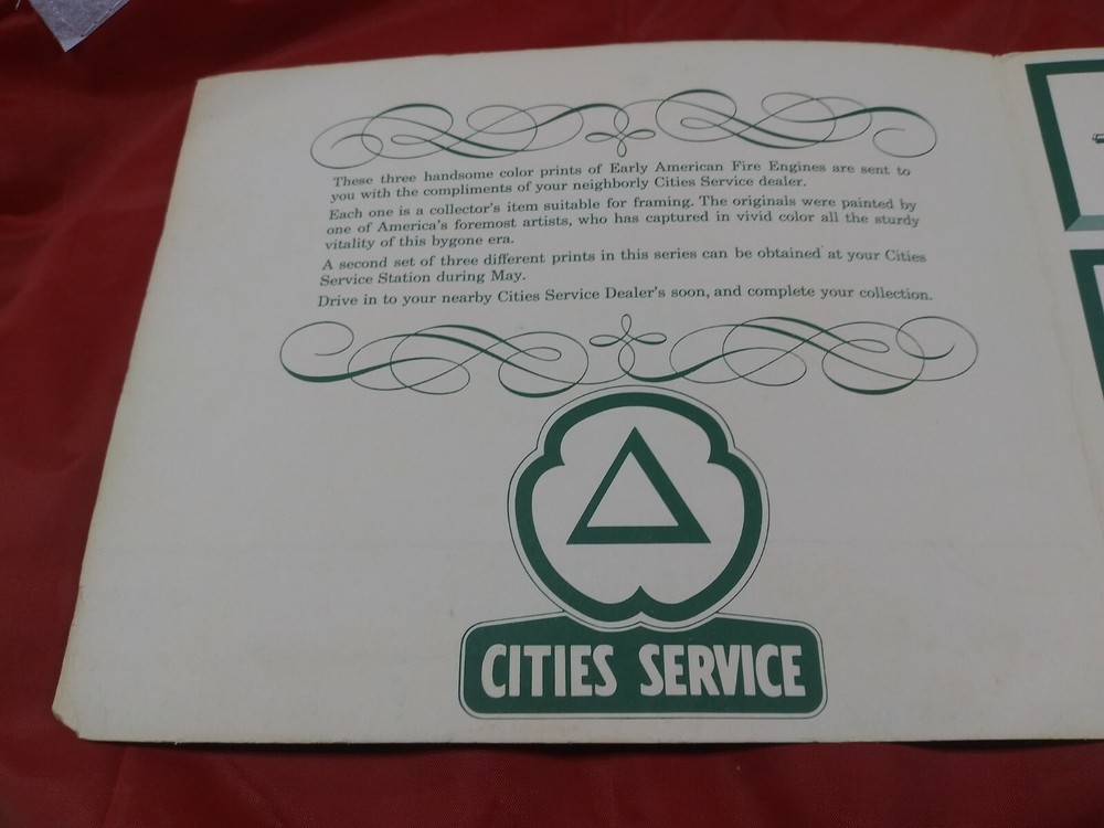 1960 Cities Service Vintage Fire Engine Prints