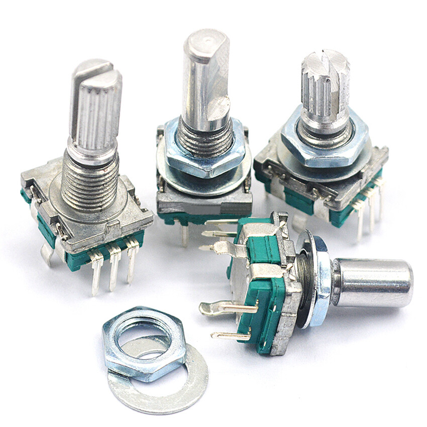 Rotary Encoder Digital Push Button Switch Audio Potentiometer Shaft 15mm/20mm
