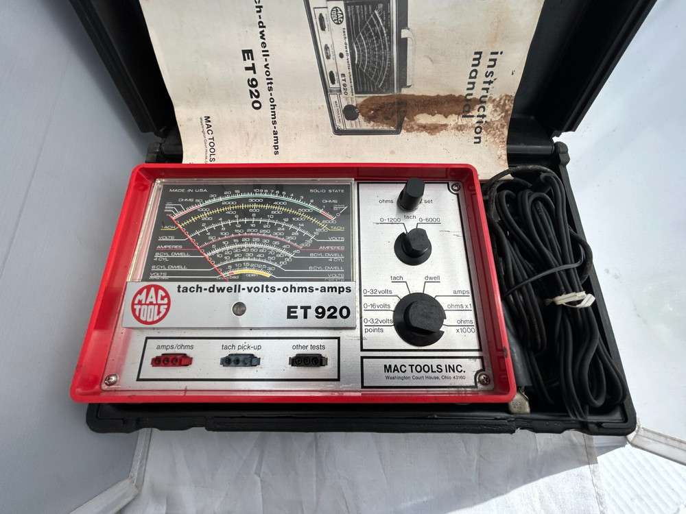 Mac Tools Tach Dwell Volts Ohms Amps ET920