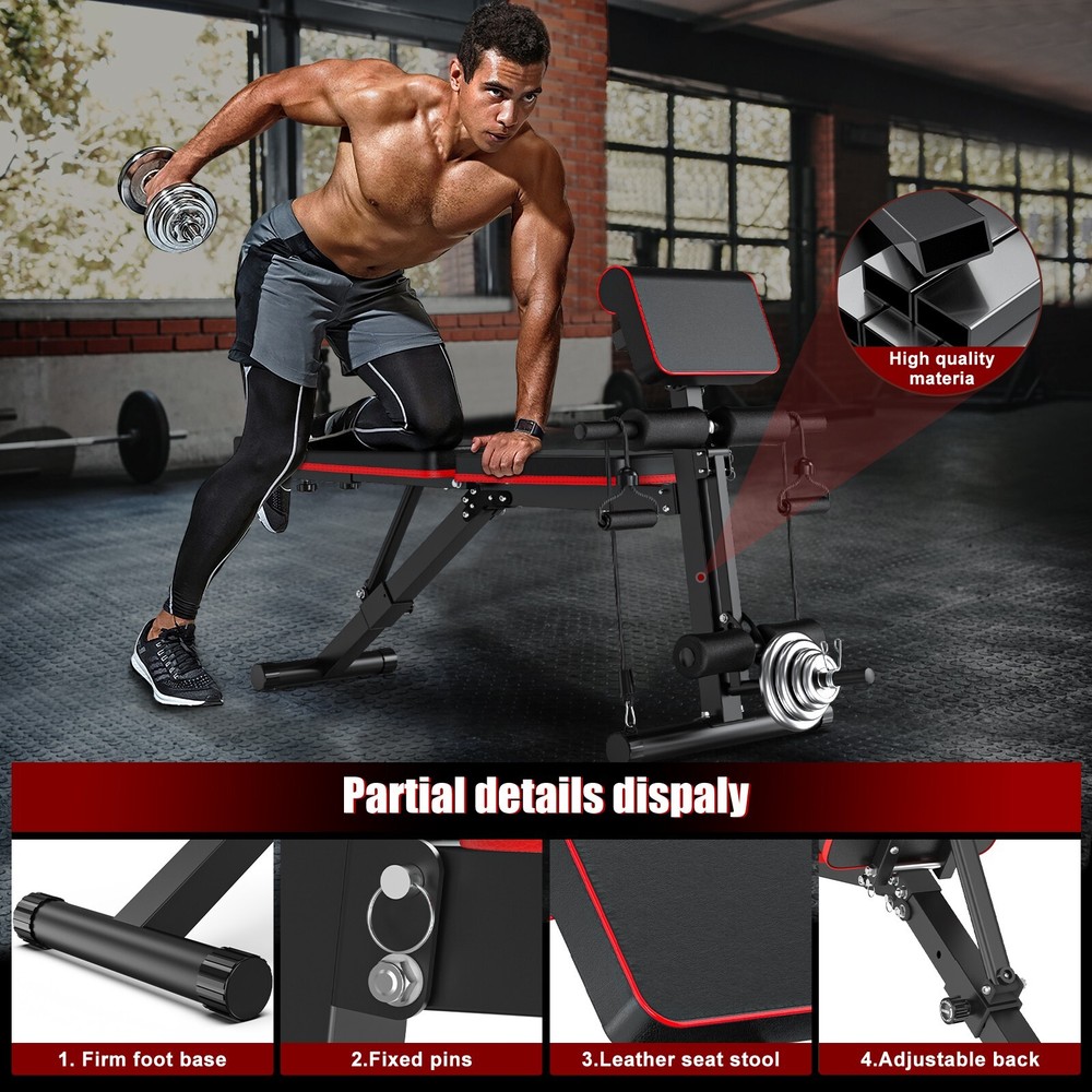 Pre-Owned Weight Bench Adjustable Foldable Strength Training Full Body Workout