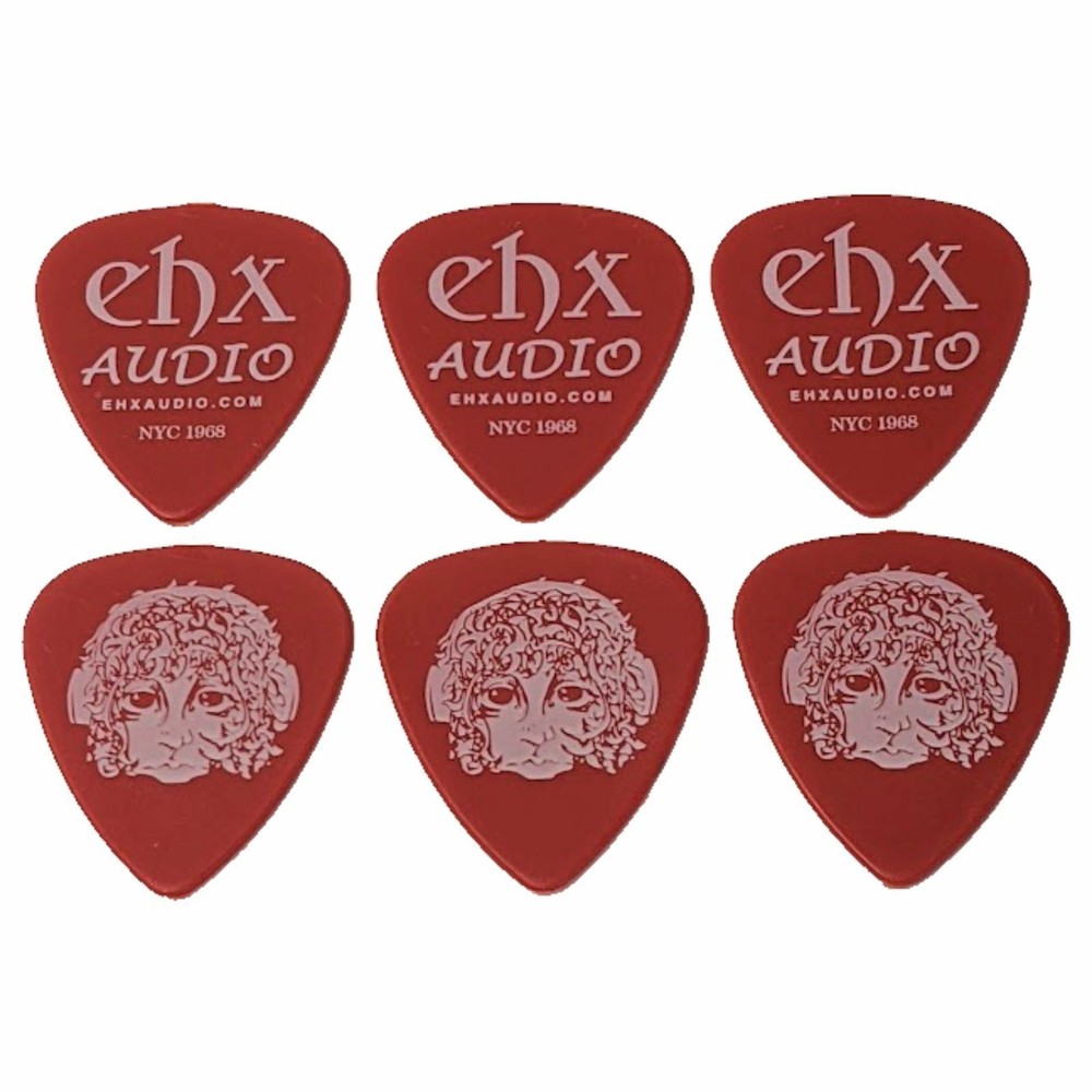Electro-Harmonix Flashback Logo Heavy Guitar Picks, Red, Pack of 10