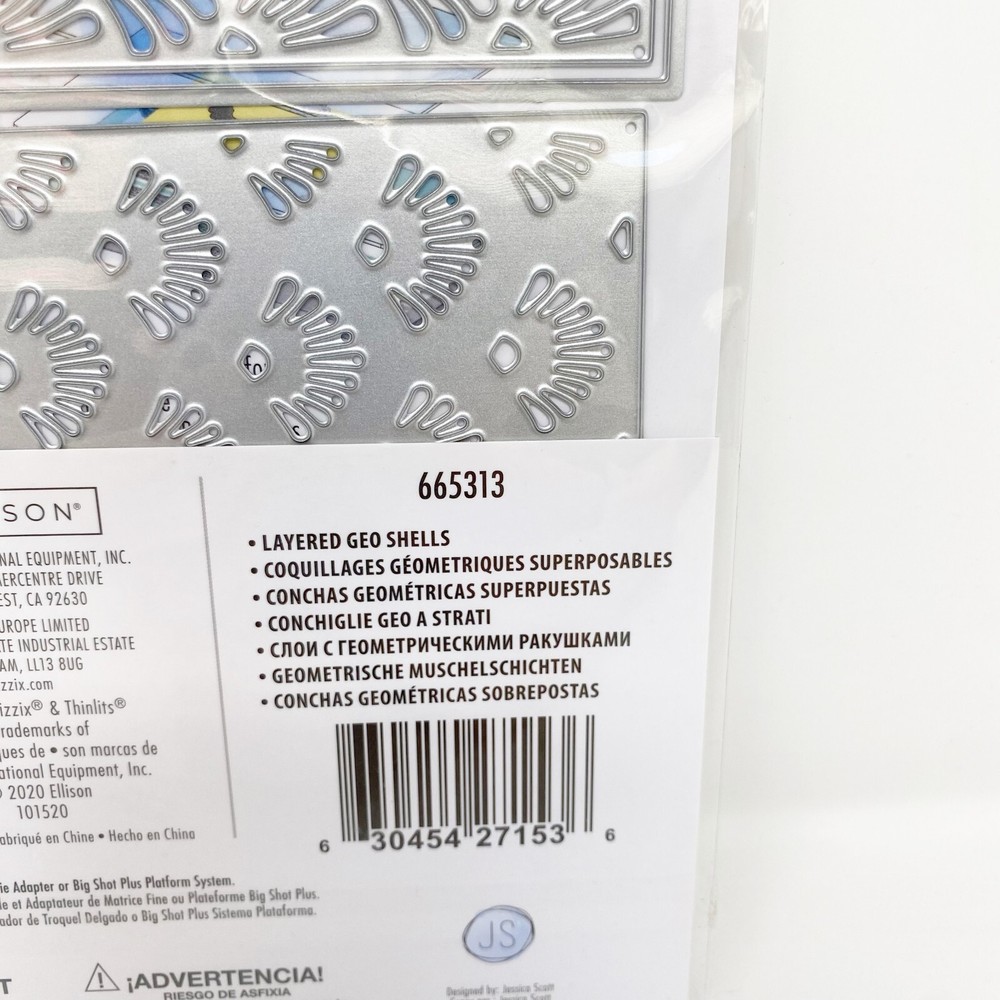 Sizzix Thinlits Layered Geo Shells Cutting Dies Paper Crafts Card Making 665313