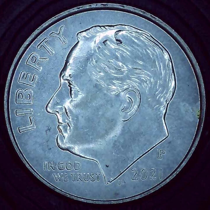 2021 P Dime error multiple die chips and misaligned die