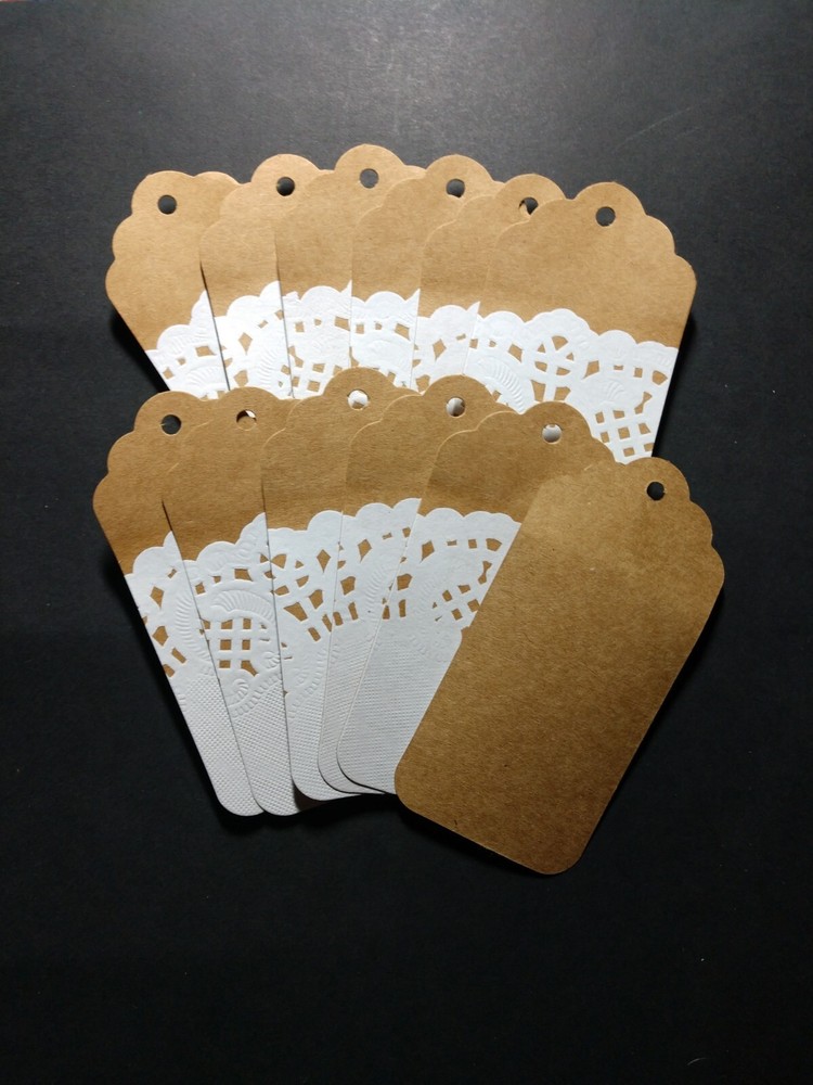 Tag Set Lace Doily Front