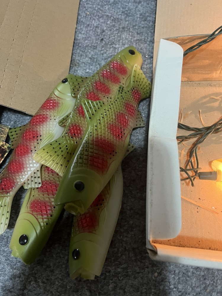 Vintage 1987 Mess O Trout Light Set Tested