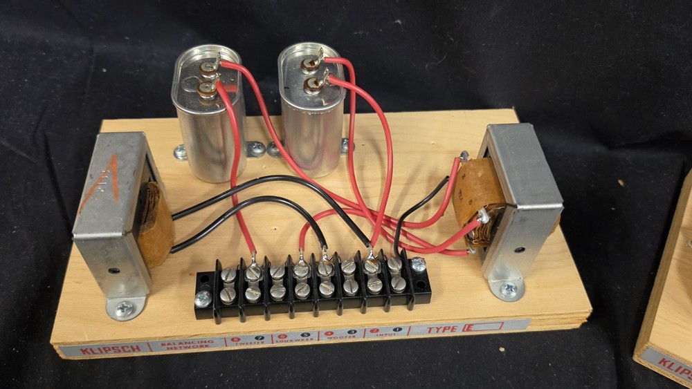 Working Original Klipsch Type E Heresy Speakers Crossovers Balancing Networks