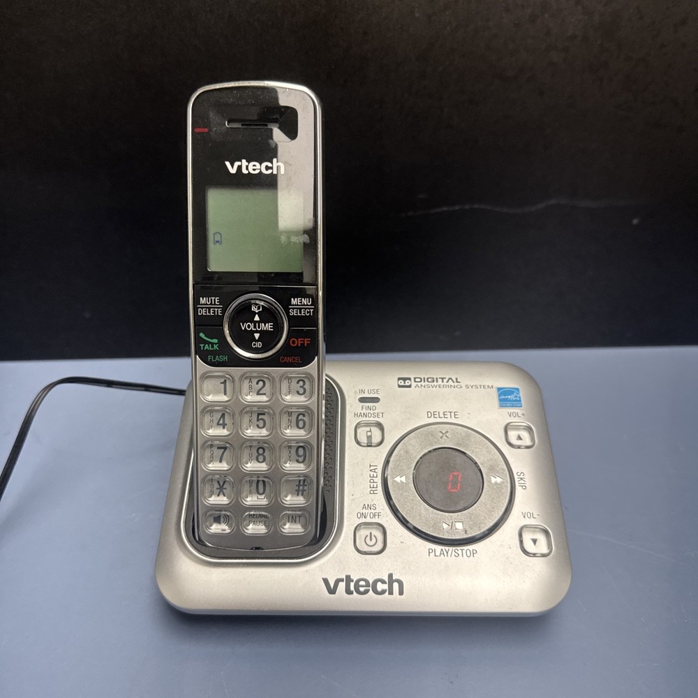 Vtech CS6429-3 Cordless Phone System with Digital Answering Machine Silver Black