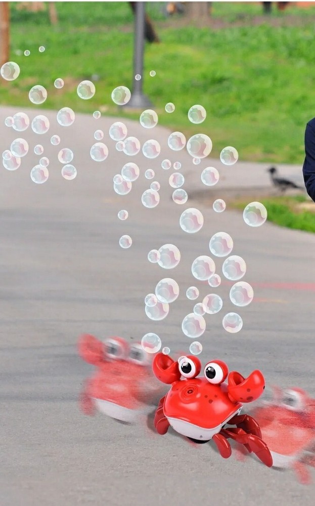 💯Play Day Dancing Crab Bubble Machine Includes Bubble Blasting Solution Unisex