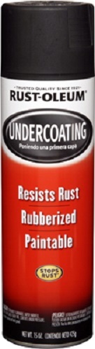 Rustoleum 15 oz Black Rubberized Undercoating Spray Paint 248657 - 24 Cans