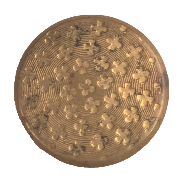 Victorian - Lovely 4 leaf clover Spiral Design Coat Button - M2B