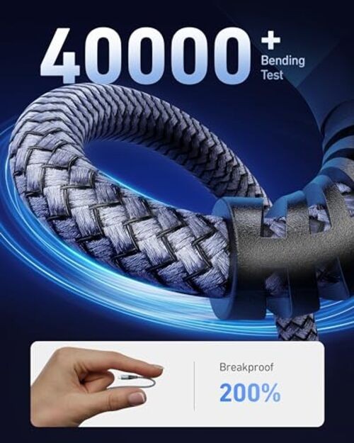 iPhone Charging Cable 6FT, 3Pack [Apple MFi 6 ft Grey USB to Lightning