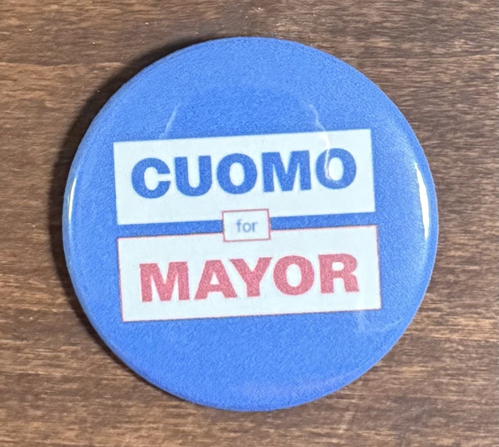 Cuomo For NYC Mayor Button. 2.25inches