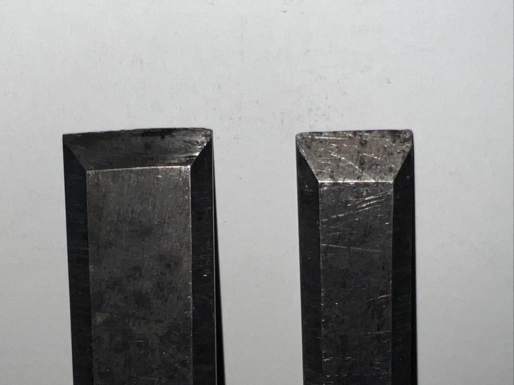 Vintage 2-Beveled Edge Socket Chisel 3/4" & 1" Unbranded