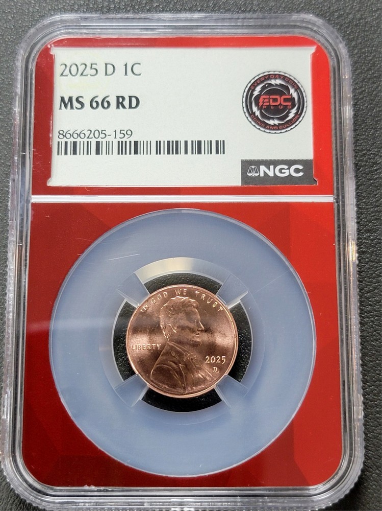 2025 D  1C Lincoln Shield Cent Penny NGC MS66RD Red Core (EDC)