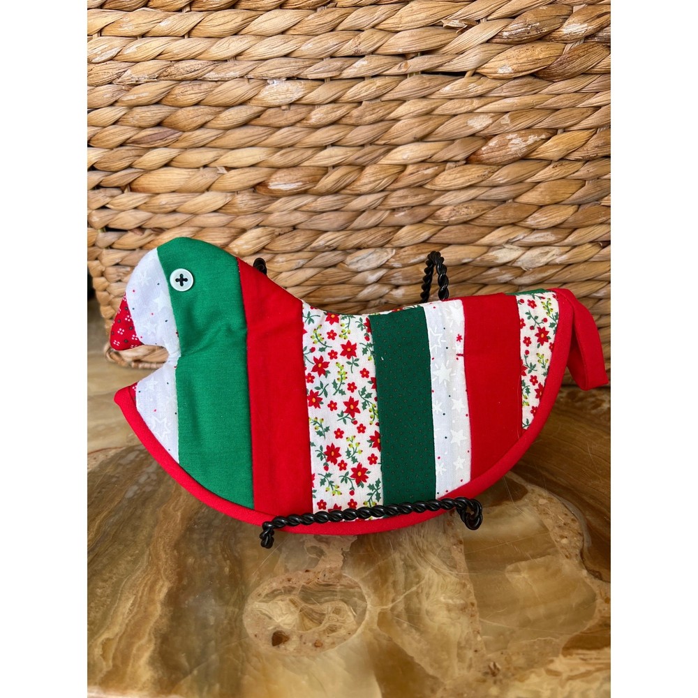 Red & Green Bird: Tea Pot Mit