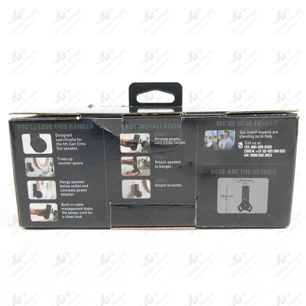 Sanus - Outlet Hanger Designed for Amazon Echo Dot (4th Gen) - Black