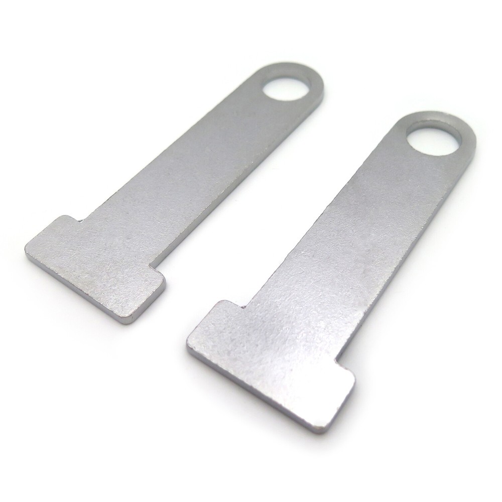 2x Universal Motorcycle Helmet Strap D-Ring Steel Lock Extensions Scooter Biker