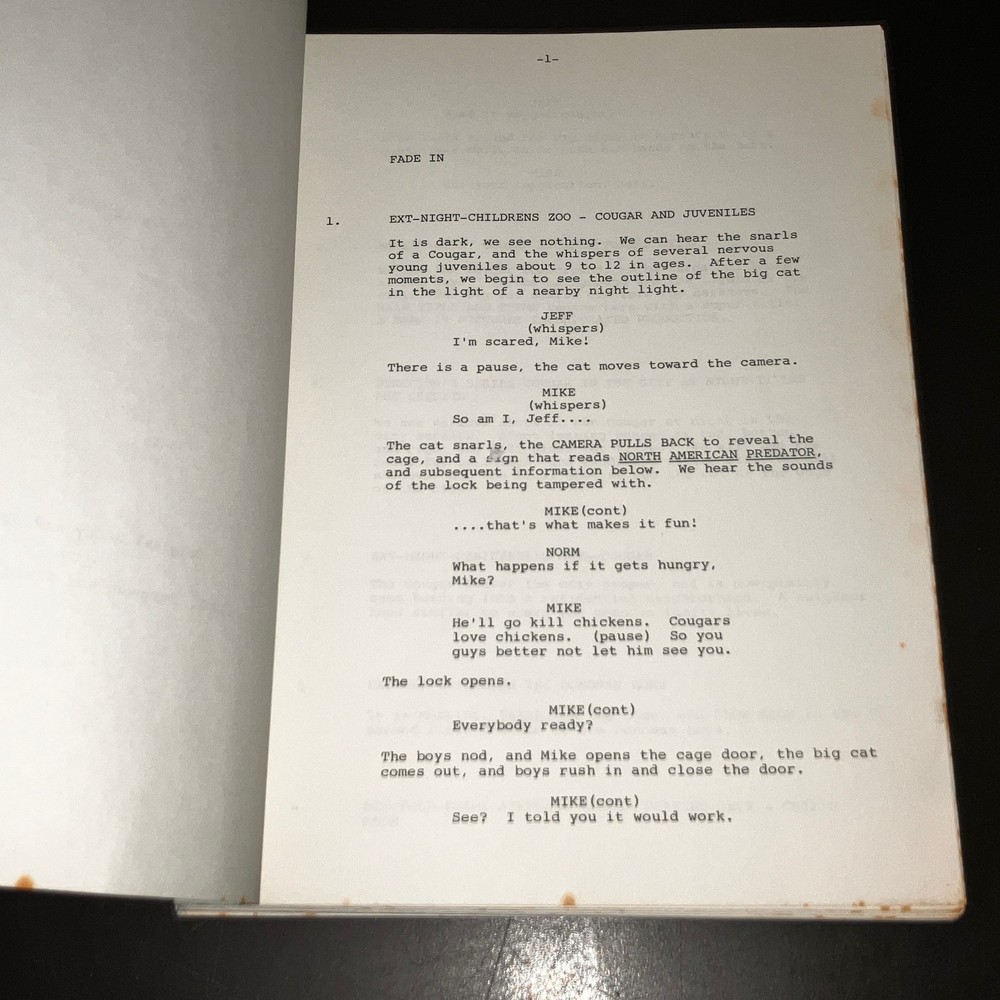 HOME SAFE! (1981) Shooting Script / "Safe At Home" Early Title / Drama + COA!